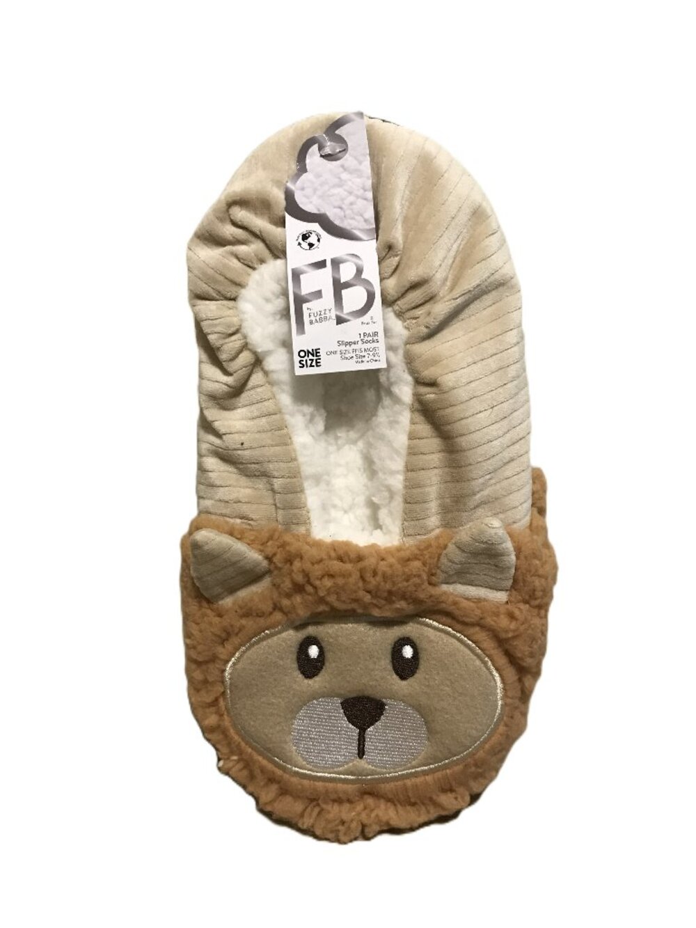 FB By Fuzzy Babba Non-Slip Lion Slippers